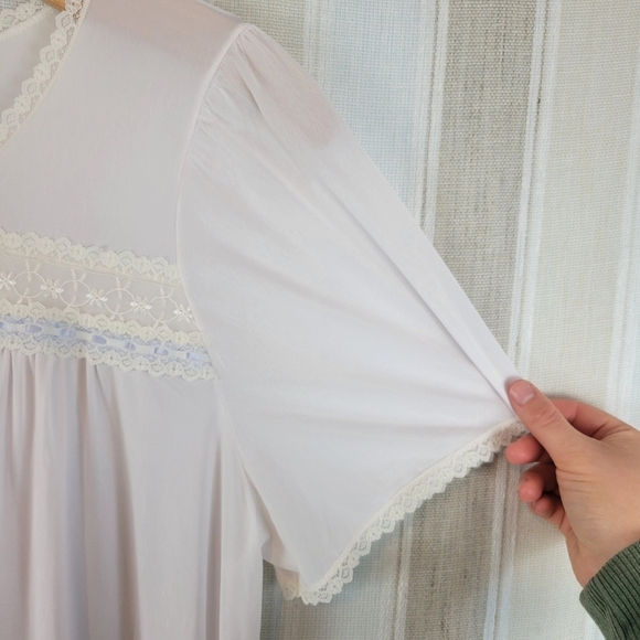 Vintage‎ Fundamentals Nightdress Pajamas Nightgown Size Large White - Picture 2 of 11
